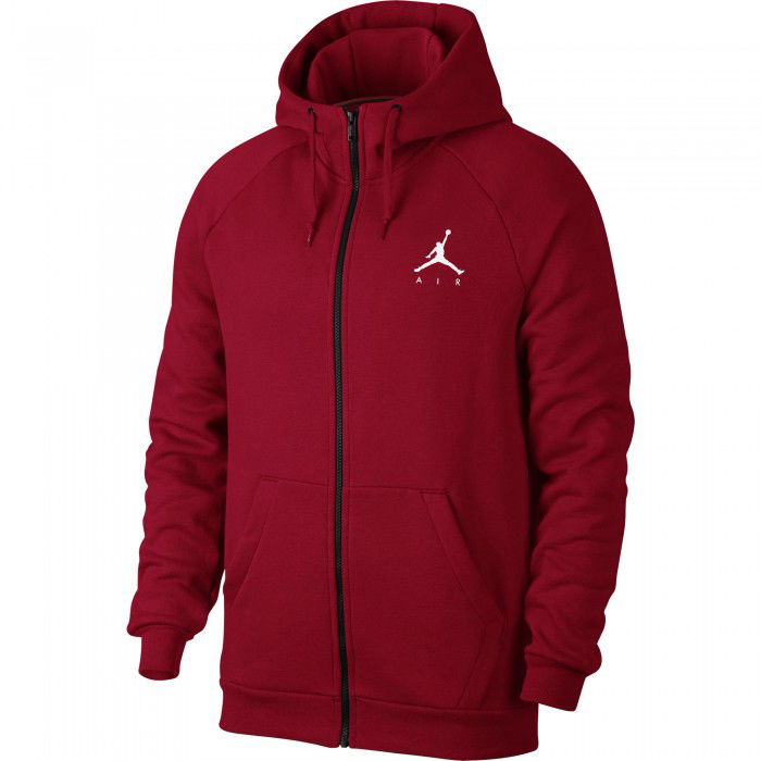Sweat Jordan Sportswear Jumpman Fleece Full-zip Hoodie gym red/white