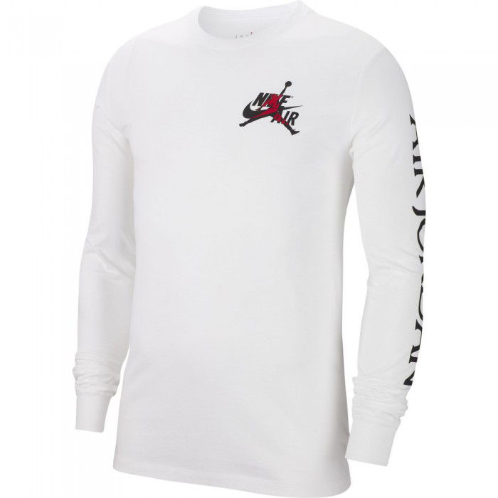 T-shirt Jordan Classics white/gym red/black