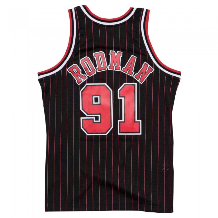 Maillot NBA Dennis Rodman Chicago Bulls 1995-96 black image n°2