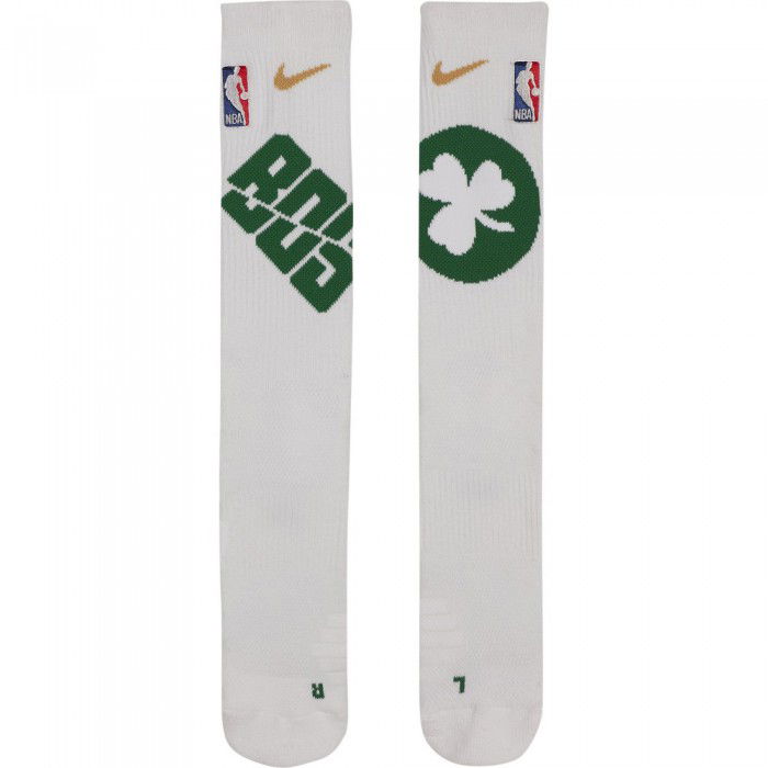 Chaussettes Boston Celtics Nike Elite white/clover/club gold