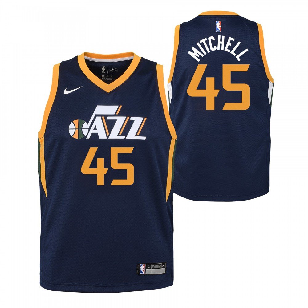 Nike Utah Jazz Donovan Mitchell #45 City Swingman Jersey Orange 56 2XL