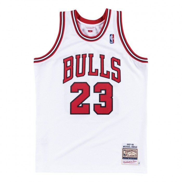 Authentic Jersey '97 Chicago Bulls Ajy4gs18398-cbuwhit97mjo-2xl NBA