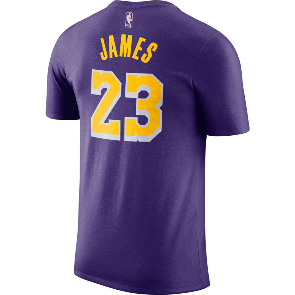 T-shirt NBA Lebron James Los Angeles Lakers Nike Name ...