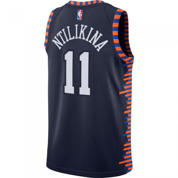 Maillot NBA Frank Ntilikina New York Knicks Nike City Maillot NBA Enfant New York Knicks Frank Ntilikina Nike City
