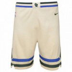 Color Beige / Brun du produit Short NBA Enfant Milwaukee Bucks Nike City Edition...