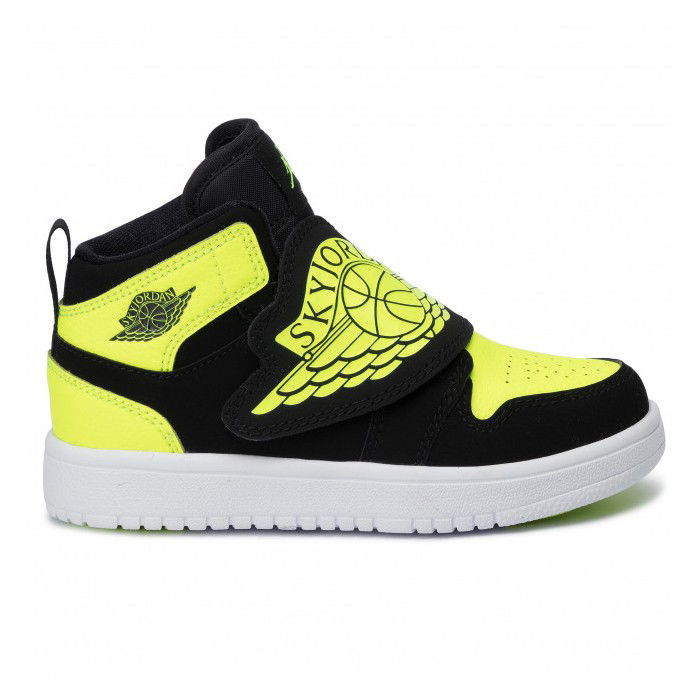 Sky Jordan 1 black/black-pine green-gym red