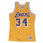 Color Jaune du produit Maillot NBA Shaquille O'Neal Los Angeles Lakers...