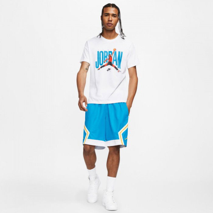 blue and yellow jordan shorts