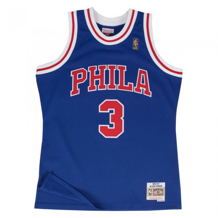 Maillot NBA Allen Iverson Philadelphia 76ers 1996-97 Swingman Mitchell&Ness blue