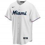 Color Blanc du produit Baseball-shirt MLB Miami Marlins Nike Official...