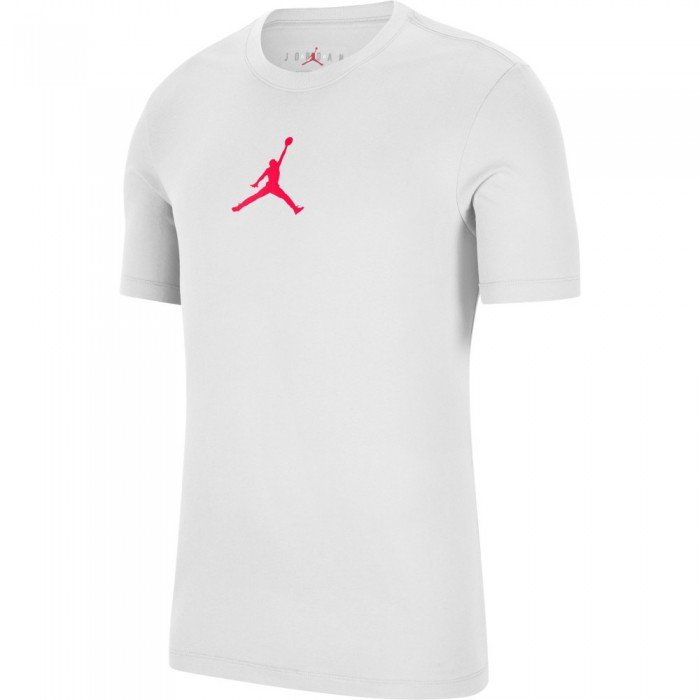 T-shirt Jordan Jumpman Dri-fit white/infrared 23 - Basket4Ballers