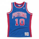 Color Bleu du produit Maillot NBA Dennis Rodman Detroit Pistons 1988-89...