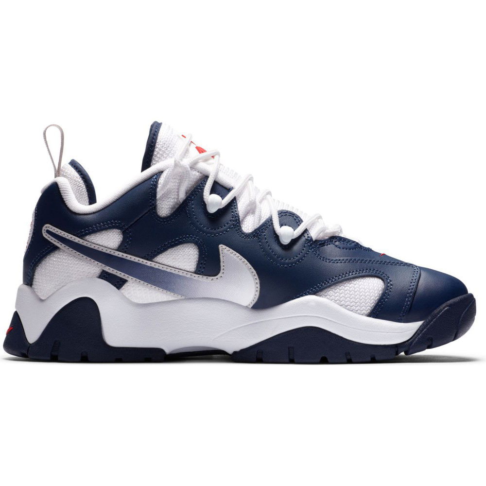 nike air barrage mid white midnight navy