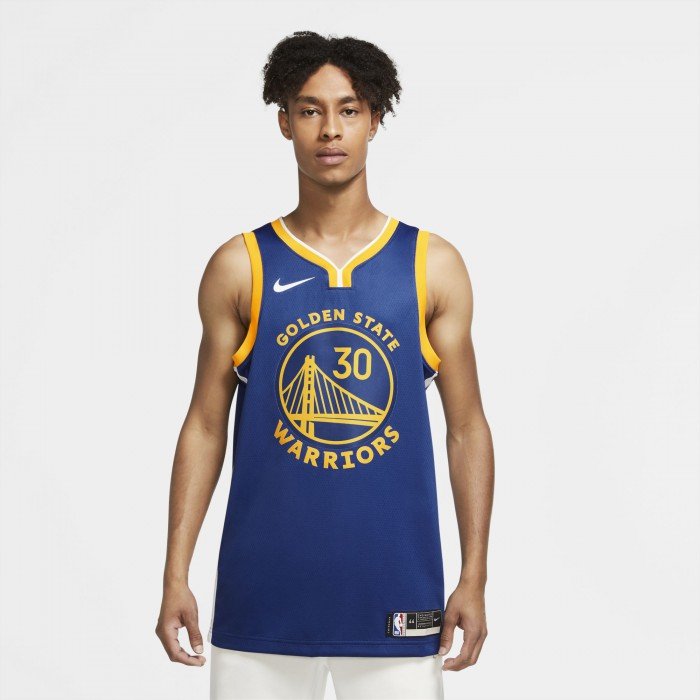 Maillot Stephen Curry Warriors Icon Edition 2020 rush blue/white/amarillo/curry stephen NBA image n°3