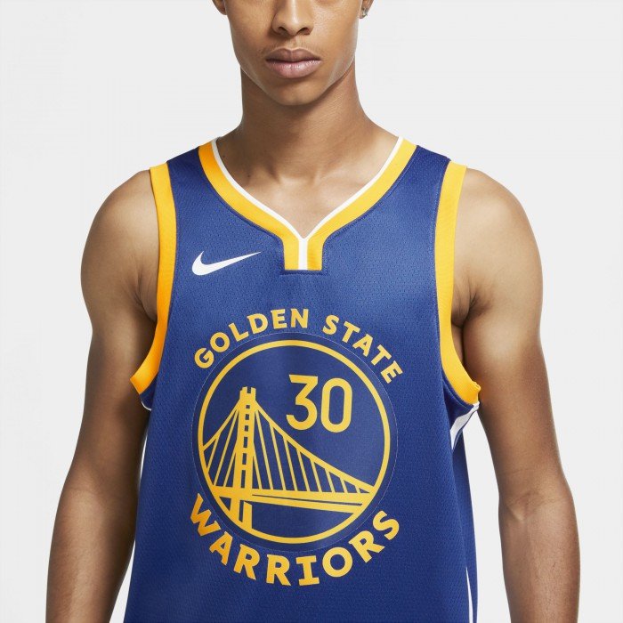 Maillot Stephen Curry Warriors Icon Edition 2020 rush blue/white/amarillo/curry stephen NBA image n°5