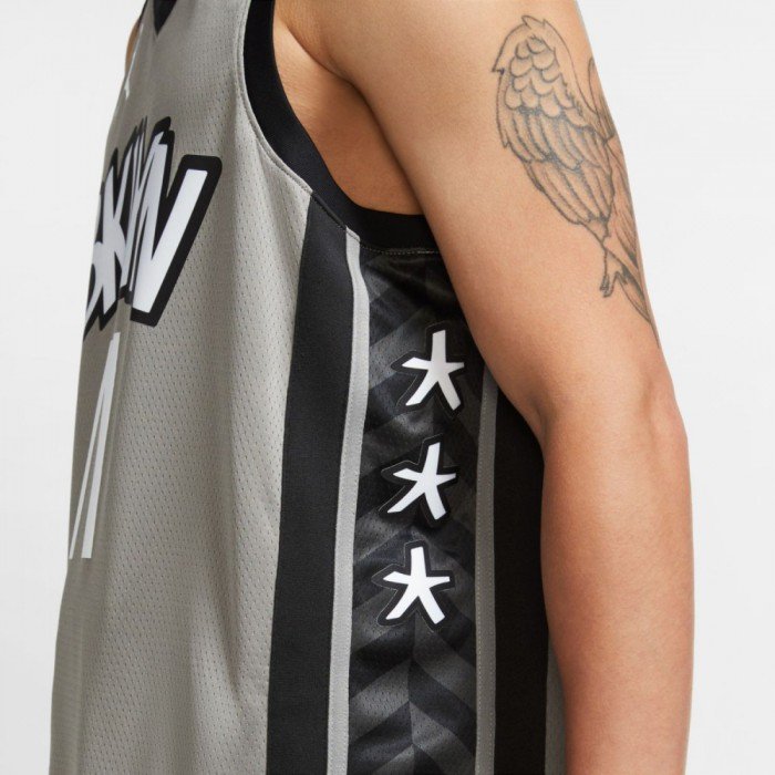 Maillot Kyrie Irving Nets Statement Edition 2020 dark steel grey/black/irving kyrie NBA image n°5