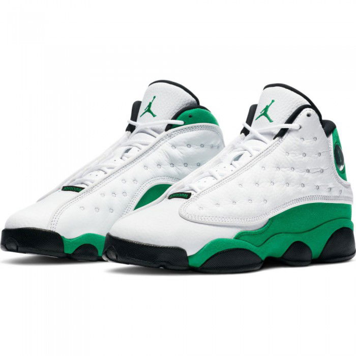 black and green jordan 13s