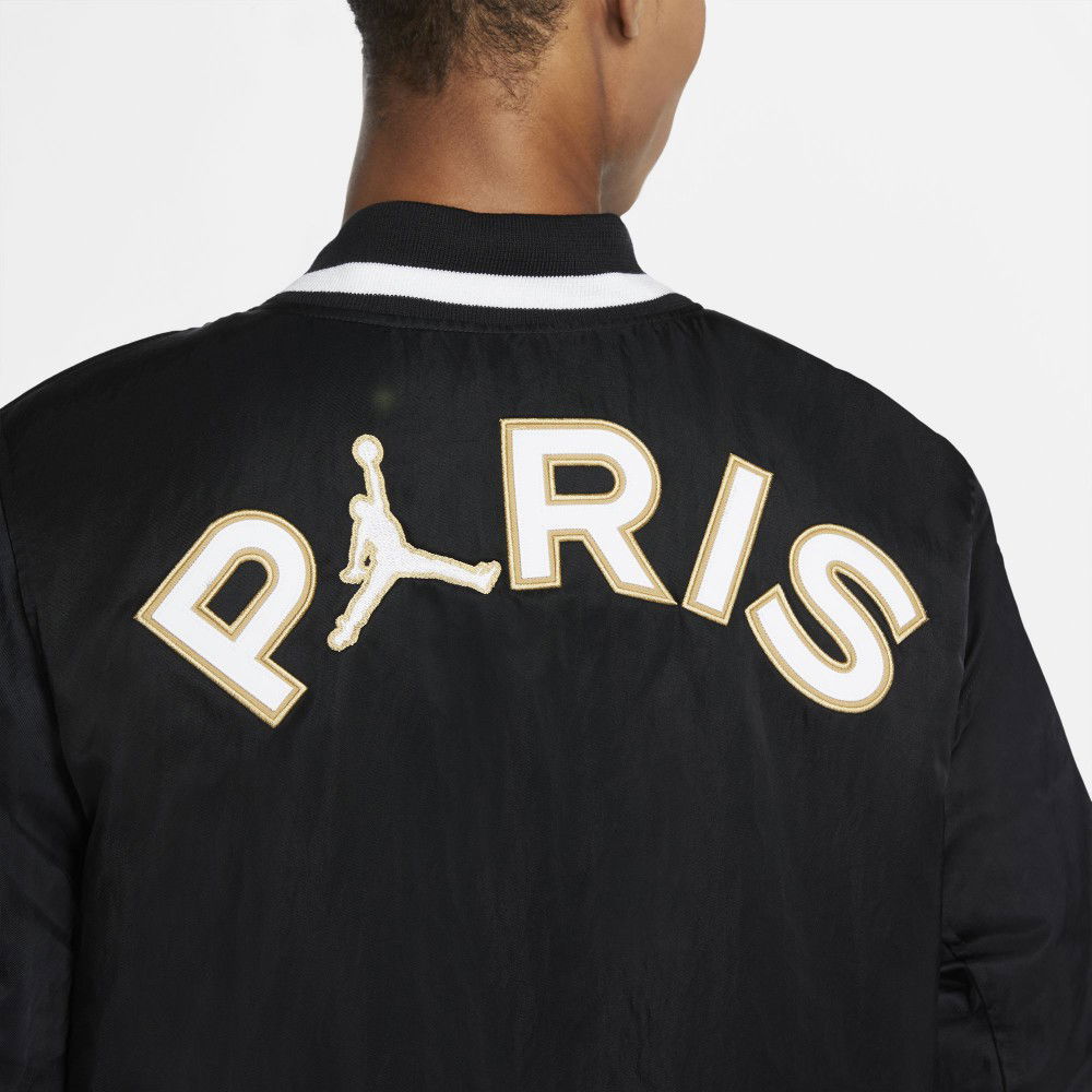 Veste M J Psg Varsity Jacket black/bordeaux/metallic gold/white ...