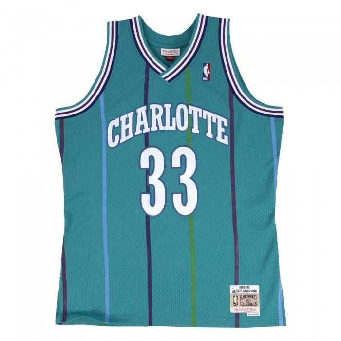Maillot NBA Alonzo Mourning Charlotte Hornets Swingman Mitchell&Ness