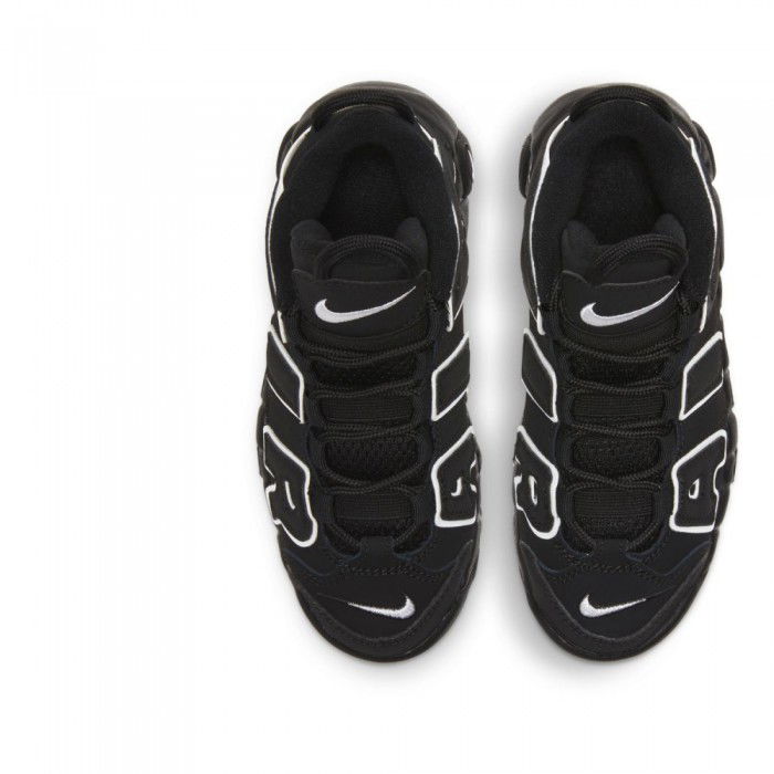 nike uptempo black and white