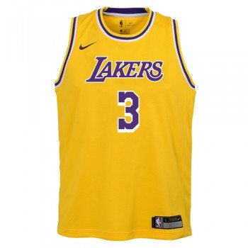 Nike NBA Anthony Davis La Lakers Icon Edition 2020 Jersey Yellow