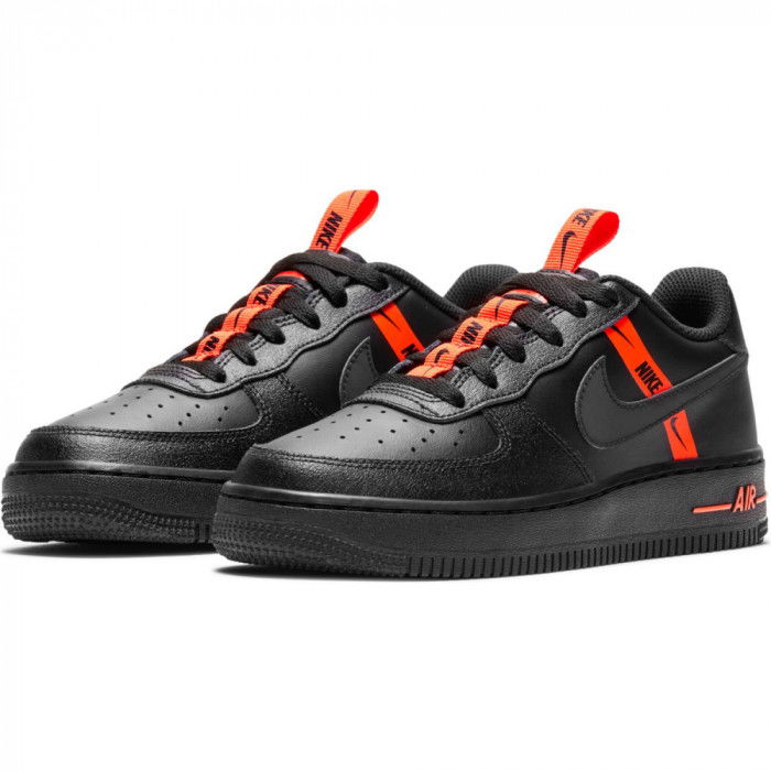 nike air force 1 orange and black